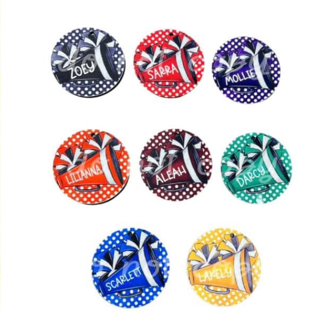 Cheer Megaphone Bag Tag