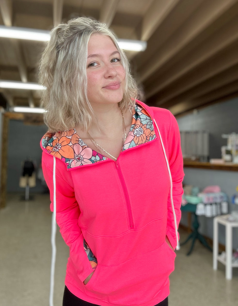 Neon Pink Hoodie