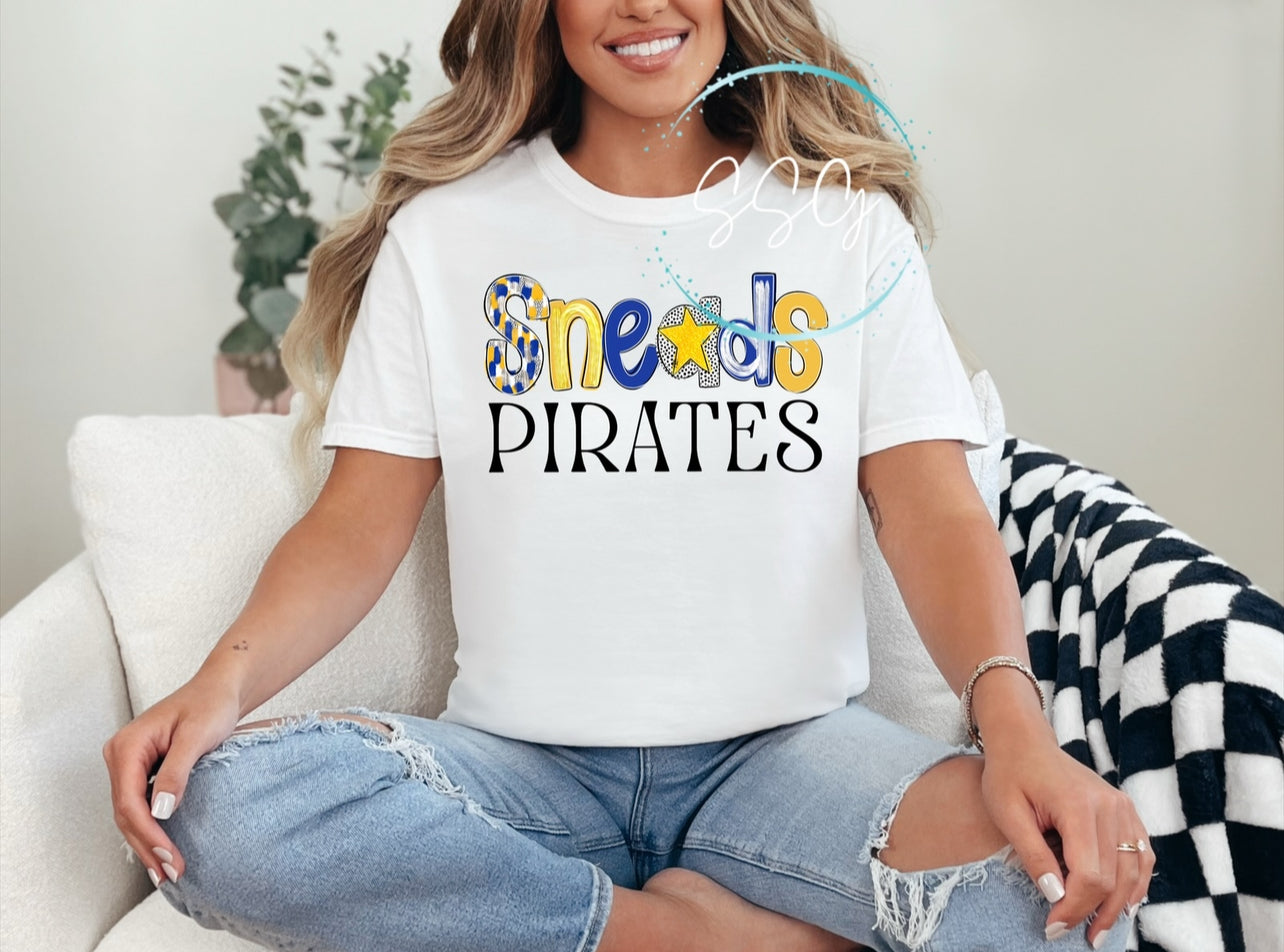 Sneads Pirates➕ Comfort Colors Tee