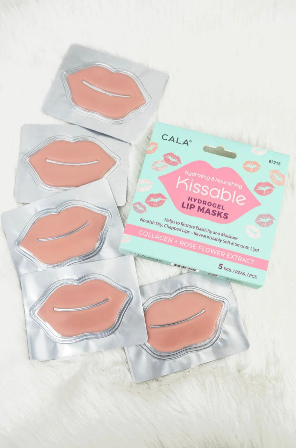 5 COLLAGEN & ROSE FLOWER HYDROGEL LIP MASKS