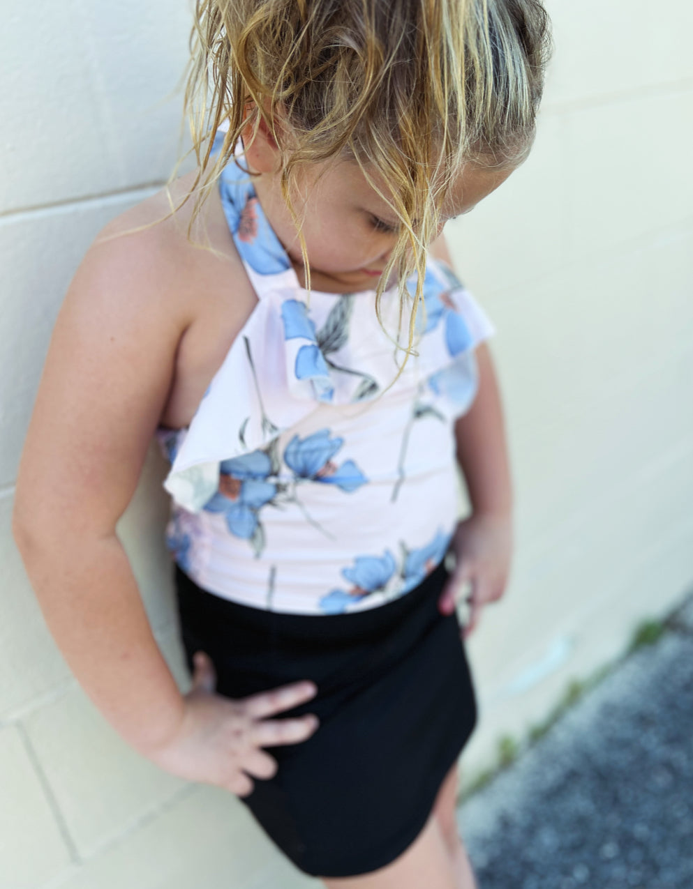 Floral Ruffle Crop Top