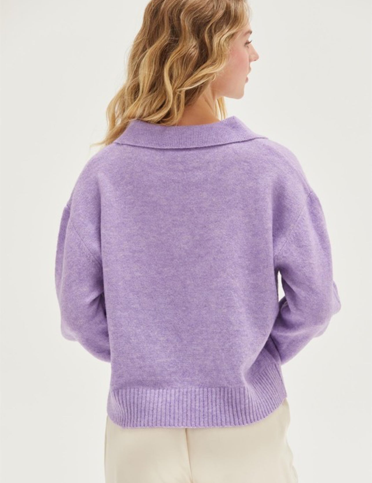 Lavender Collared Sweater