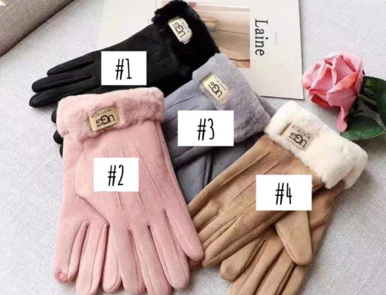Suede + Fur Gloves