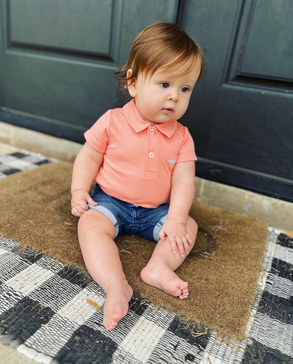 Coral Polo Onsie