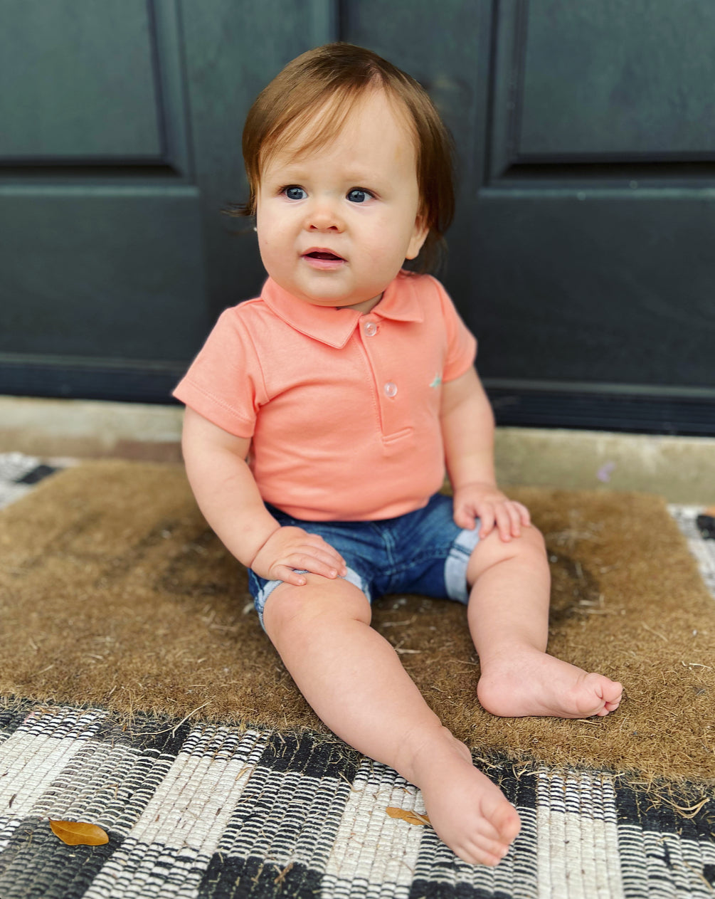 Coral Polo Onsie