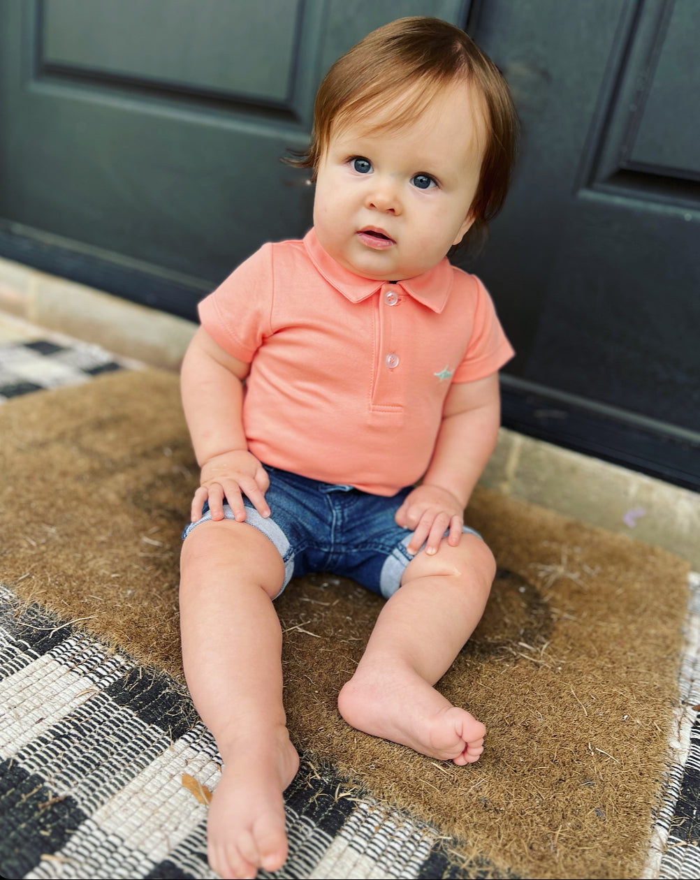 Coral Polo Onsie