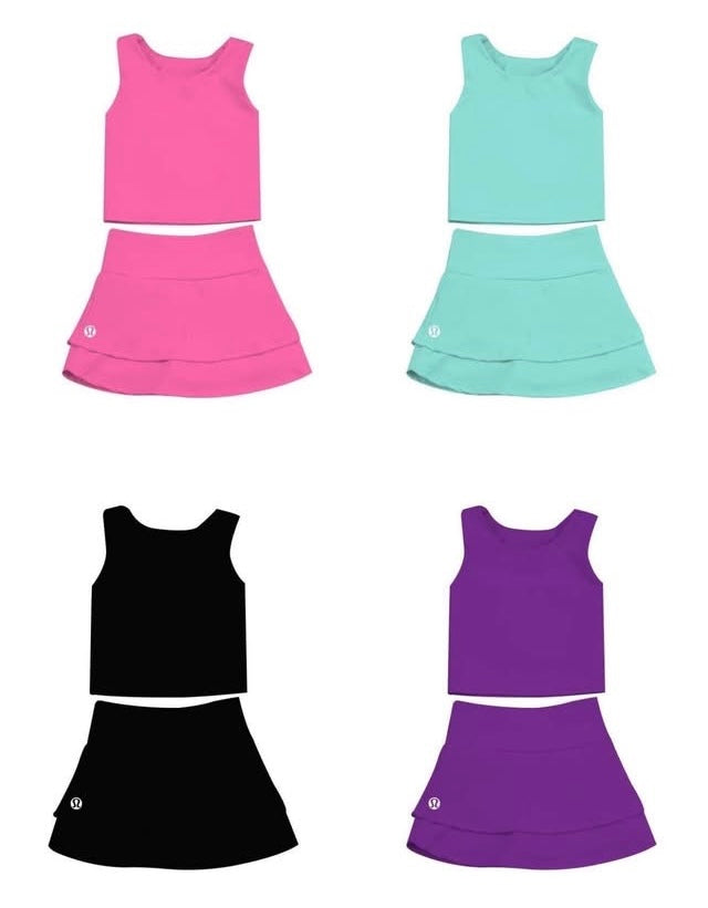 Basic Layered Skorts + Tank Set