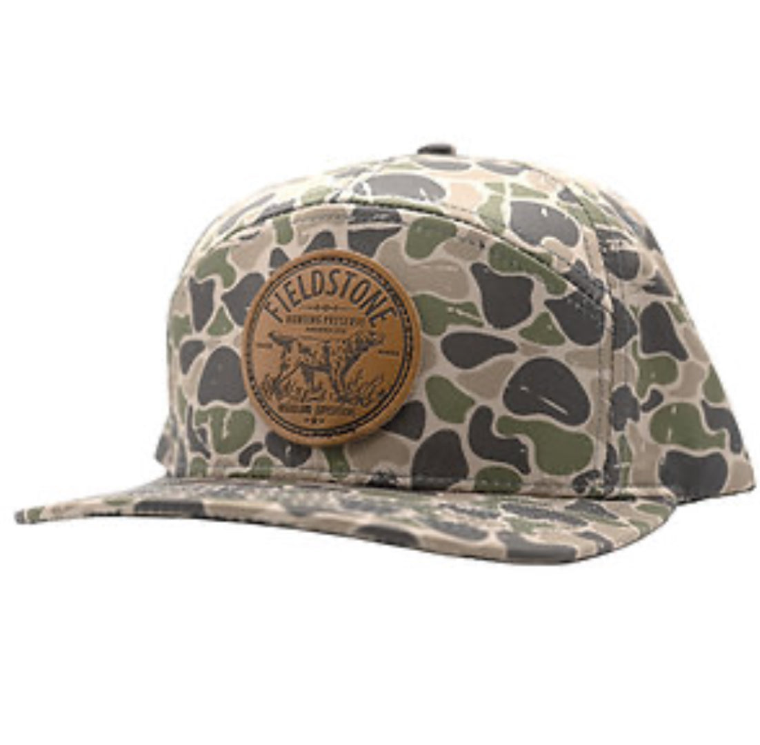 7 Panel Full Backwoods Camo Preserve Patch Hat (H-277)