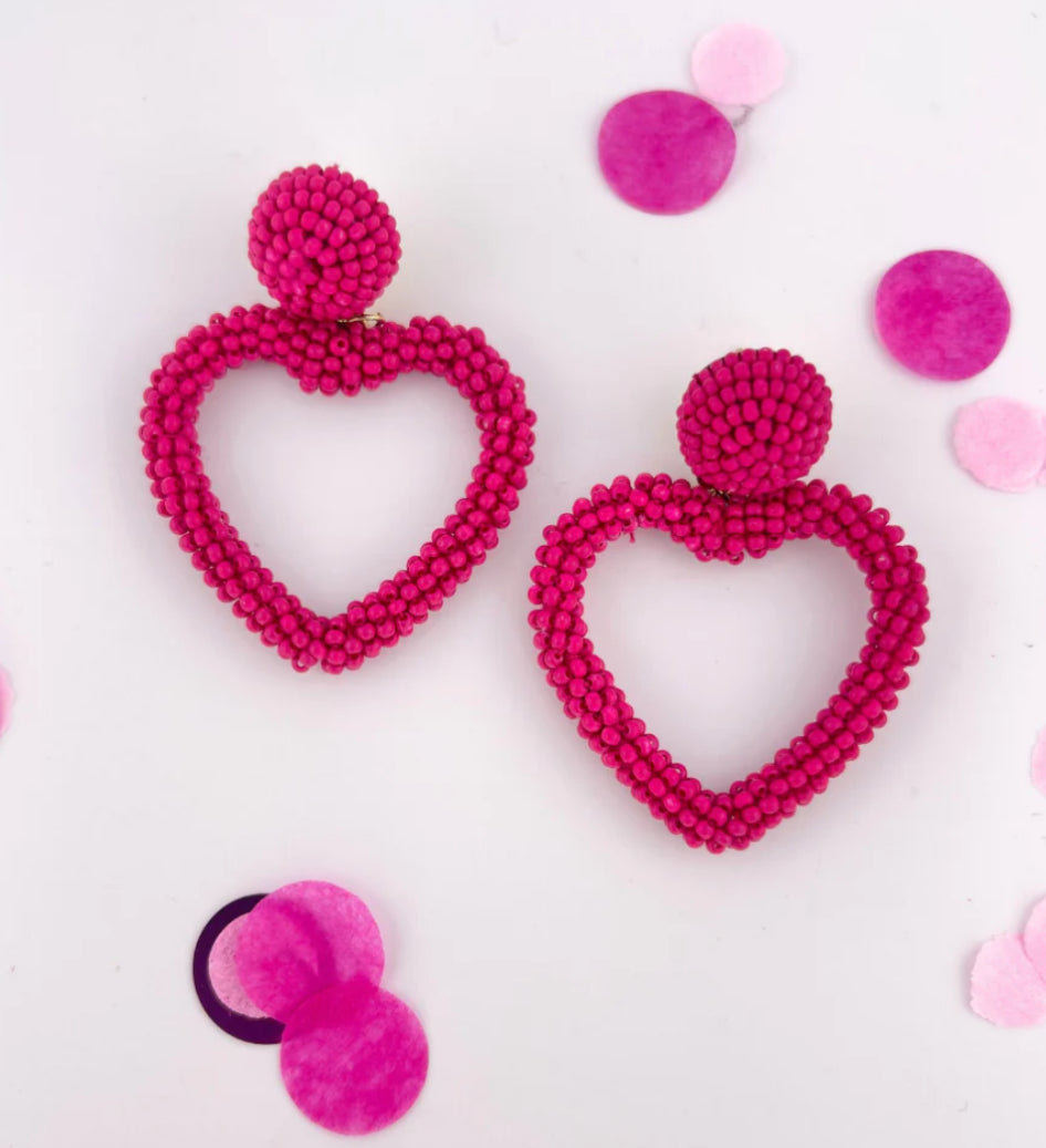 Fuchsia Close To My Heart Earrings