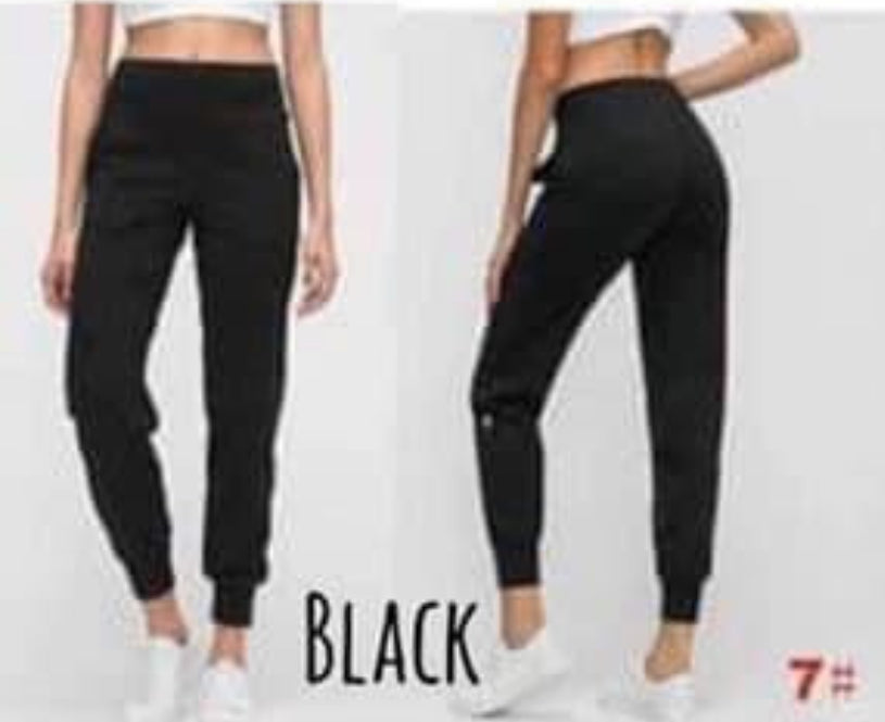Lu-Alike Black Womens Joggers