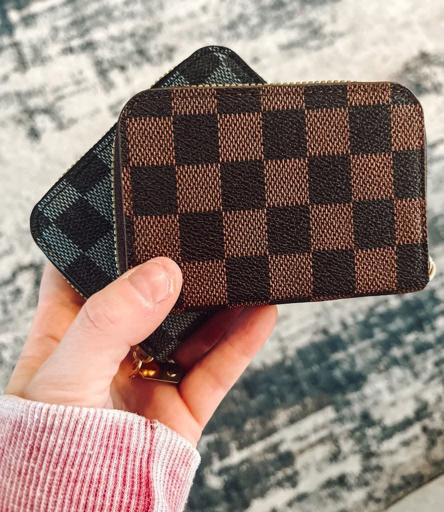 Checkered Card Holder