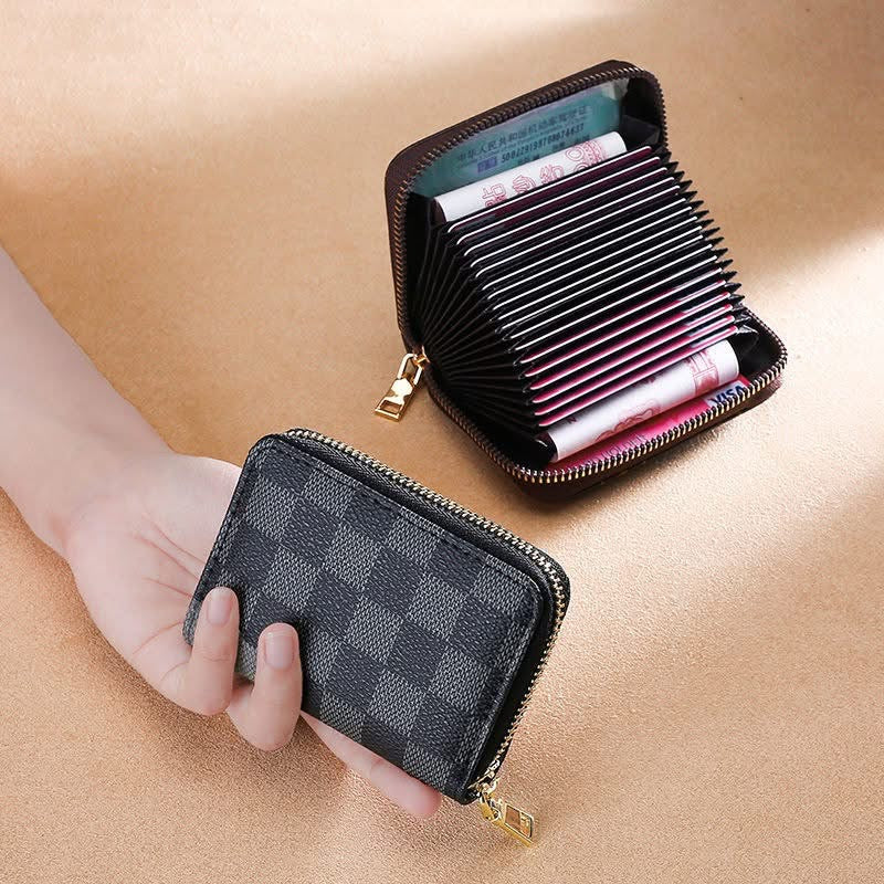 Checkered Card Holder