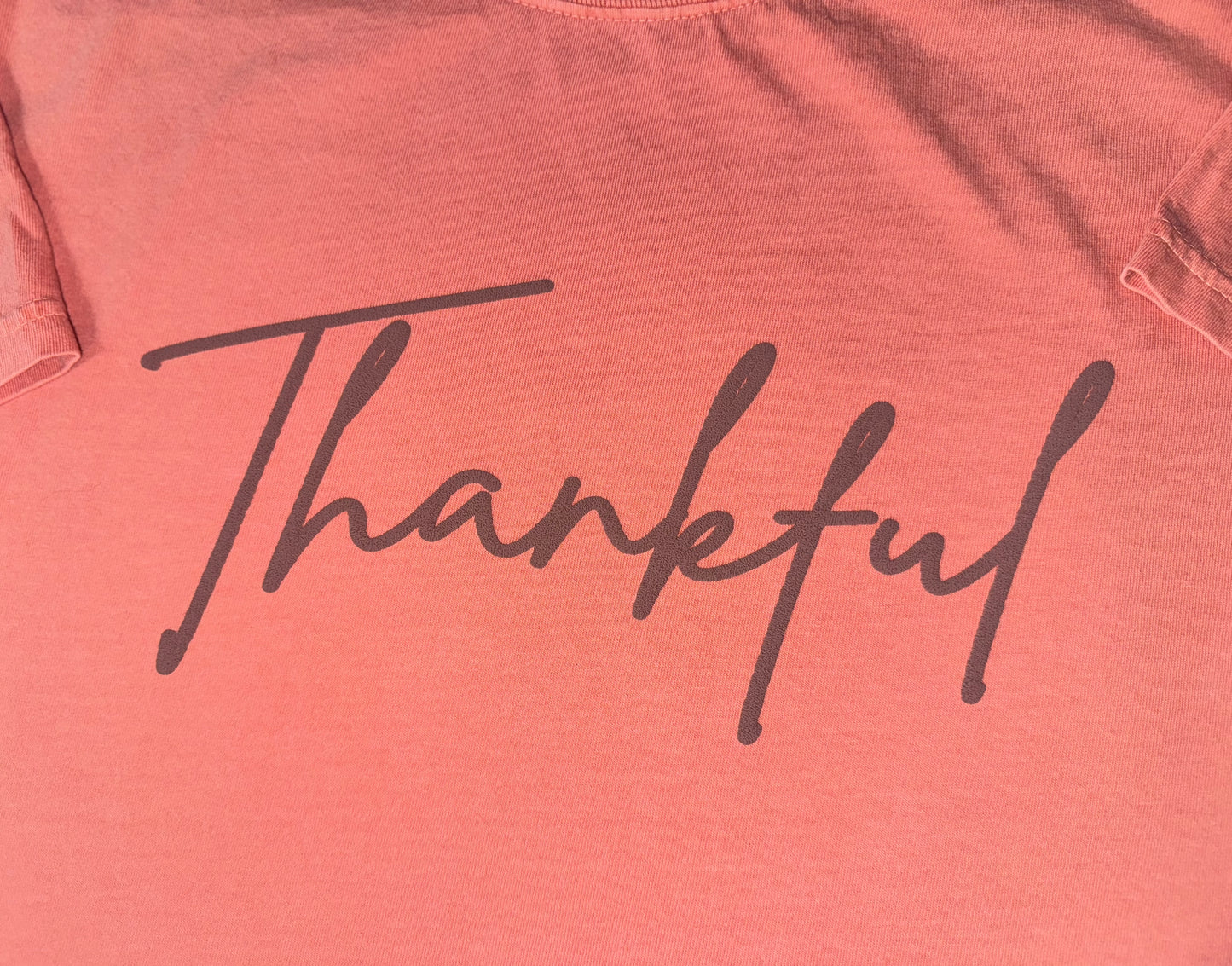 Thankful Puff Comfort Colors tee