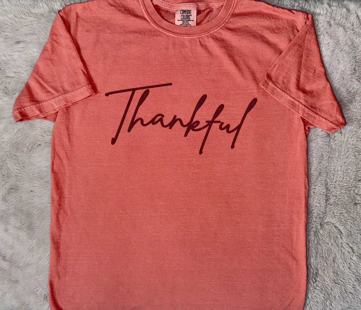 Thankful Puff Comfort Colors tee