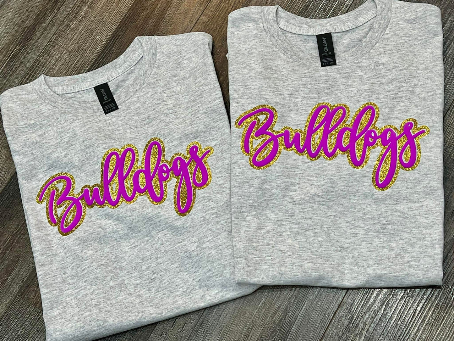 Bulldogs Glitter + Puff āØš¾ | Gildan SS Tee