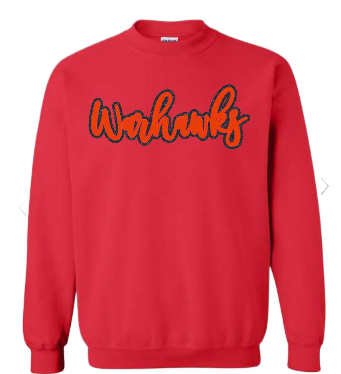 Warhawks Glitter + Puff Print | Adult Gildan Sweatshirt