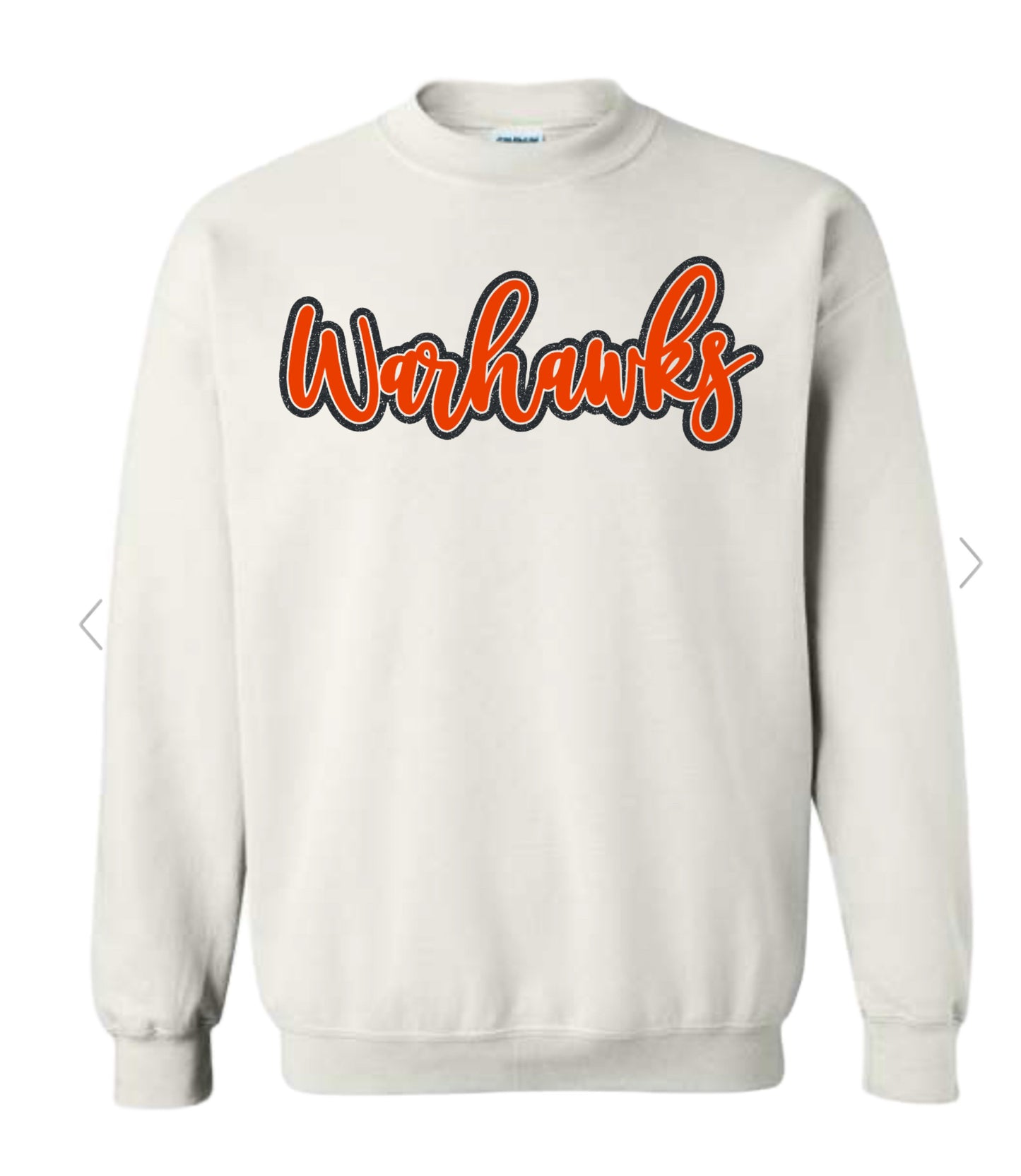 Warhawks Glitter + Puff Print | Adult Gildan Sweatshirt