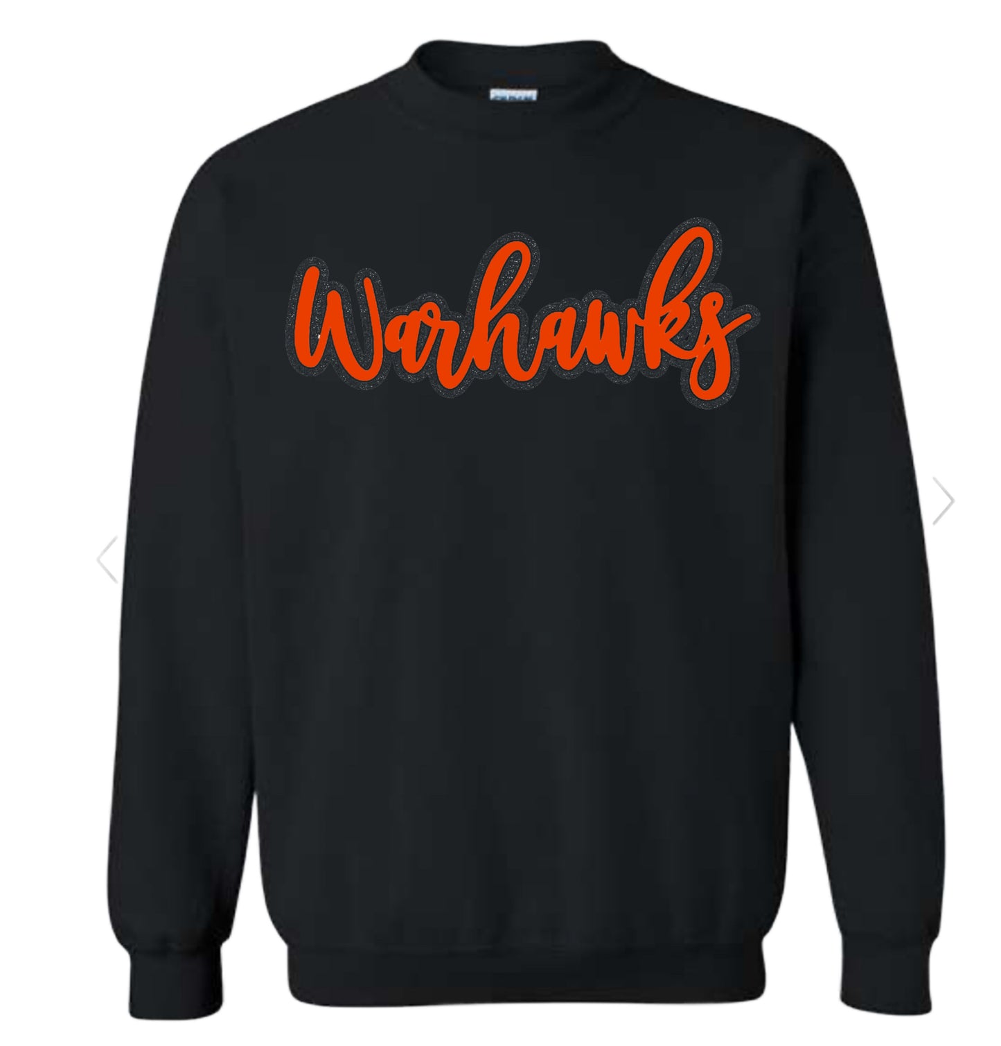 Warhawks Glitter + Puff Print | Adult Gildan Sweatshirt