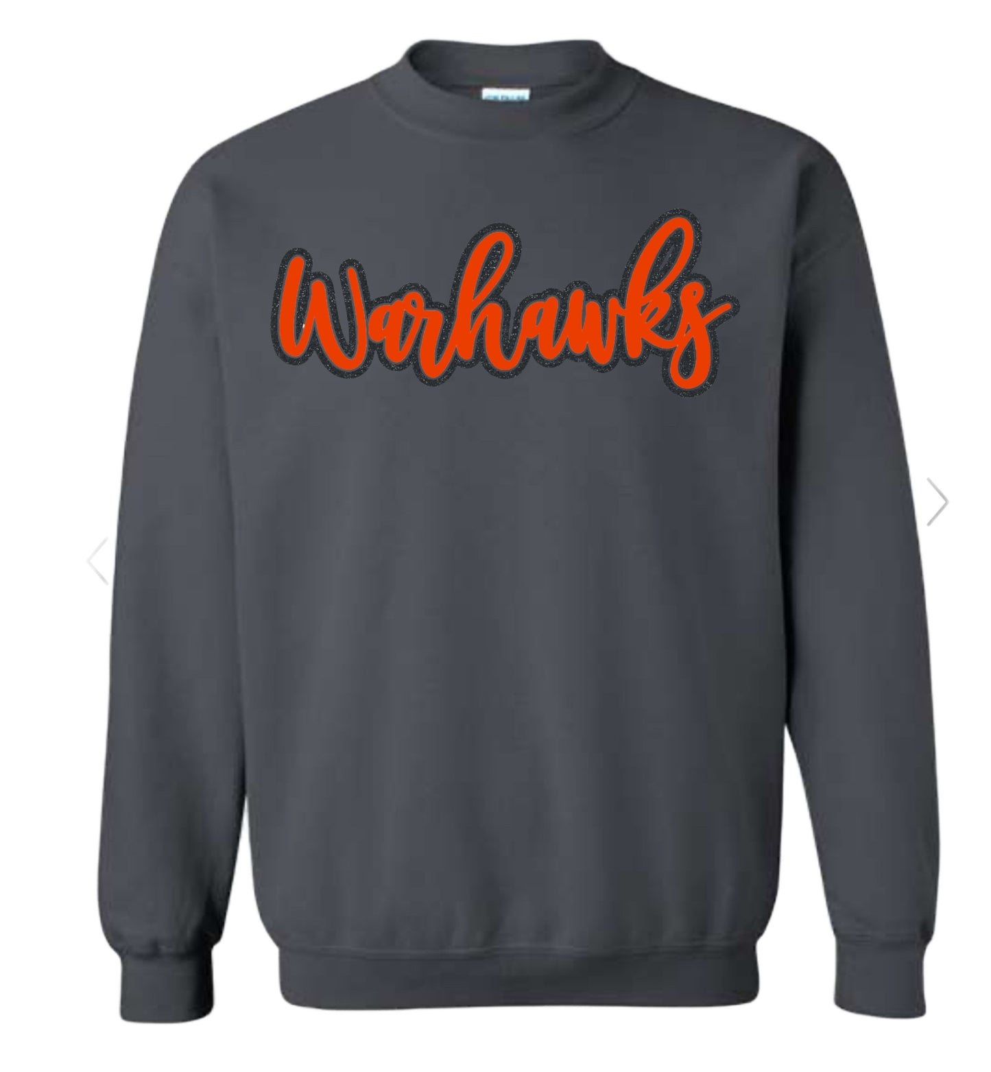 Warhawks Glitter + Puff Print | Adult Gildan Sweatshirt
