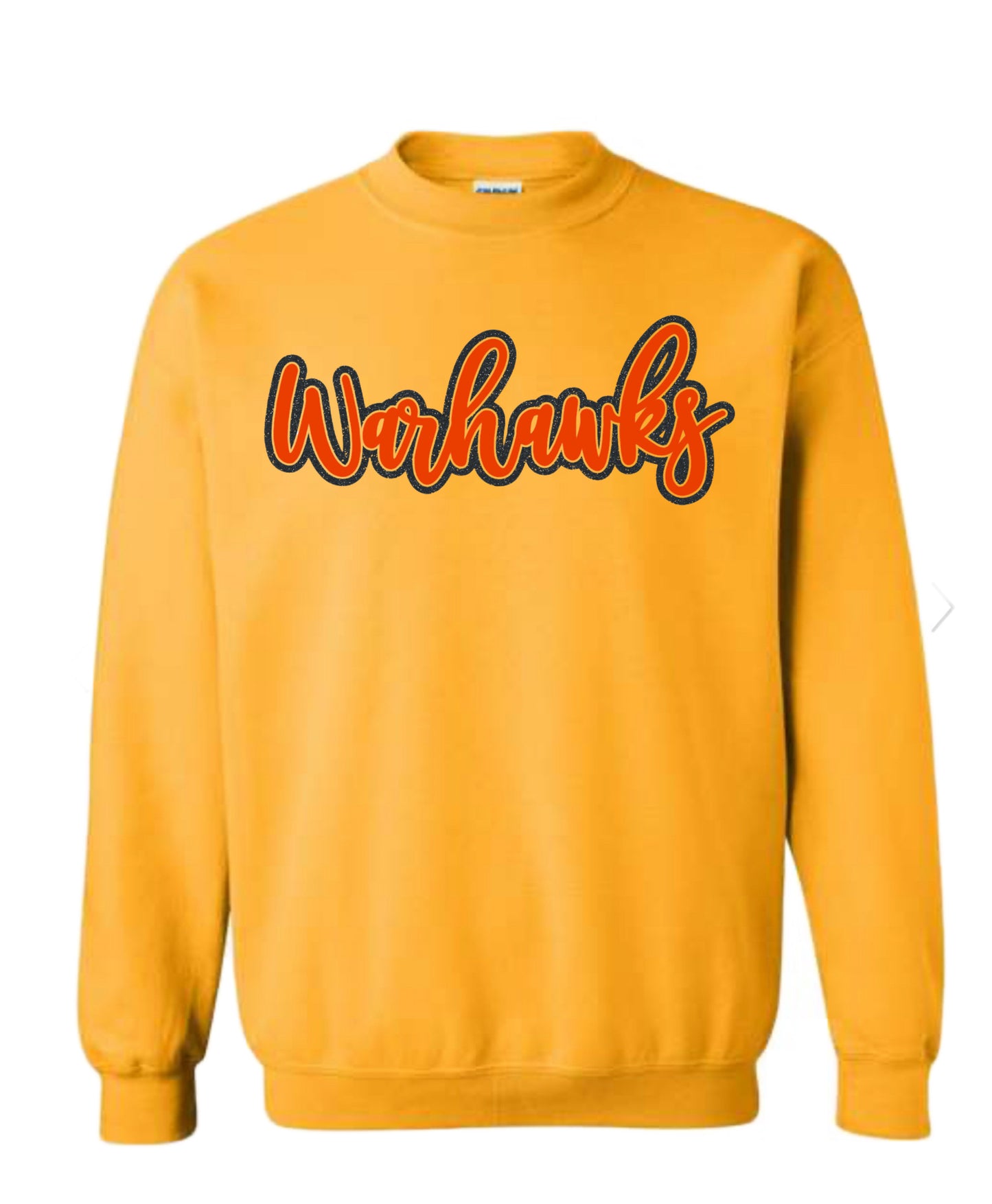 Warhawks Glitter + Puff Print | Adult Gildan Sweatshirt