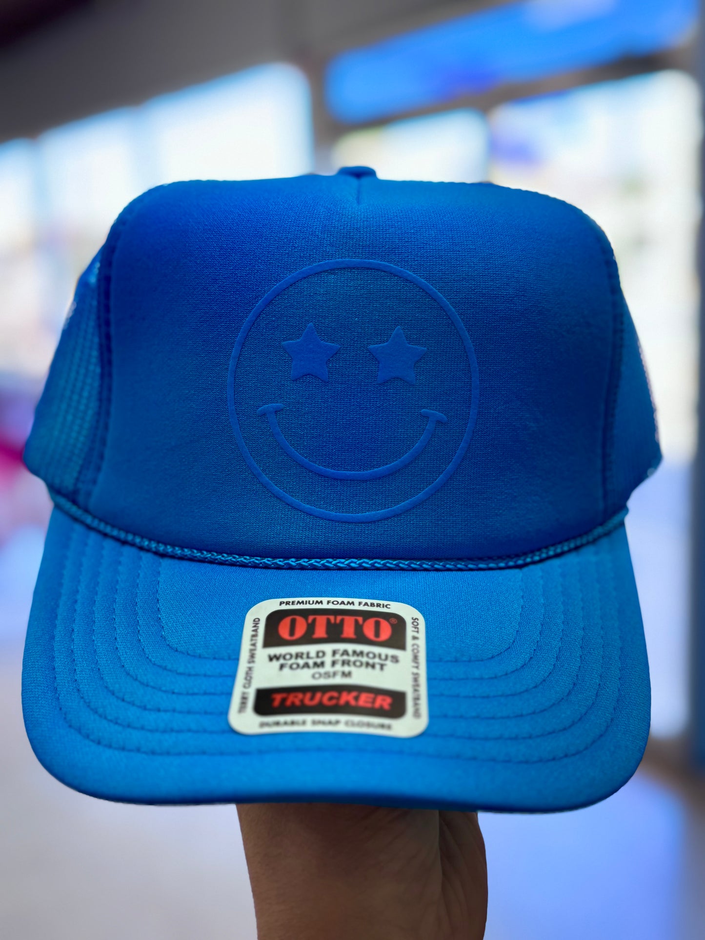 Blue Smiley Hat