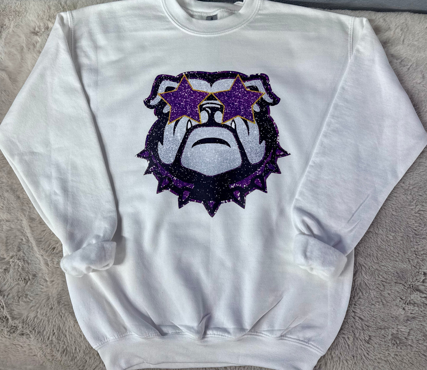 Purple + Black Preppy Bulldog