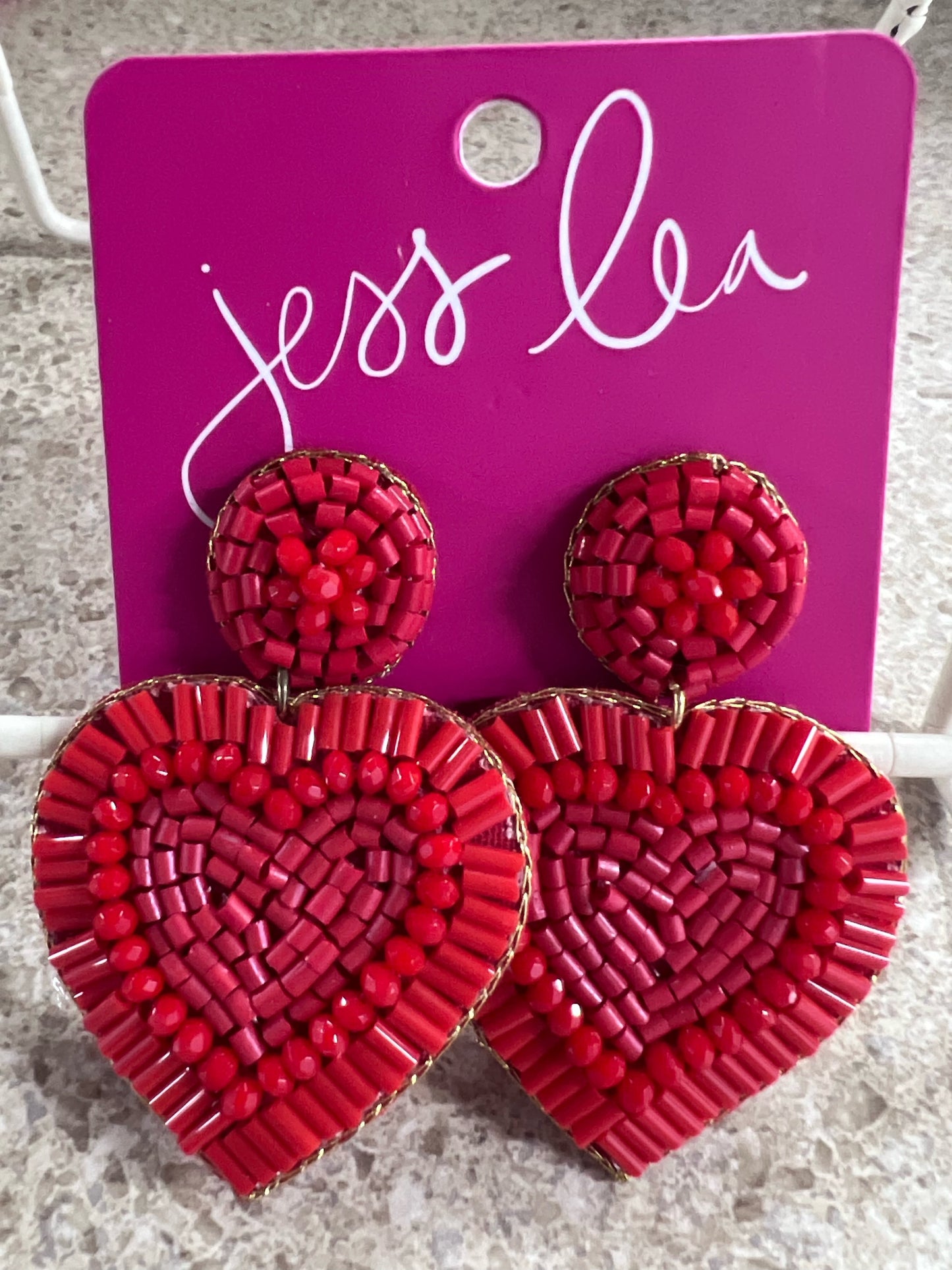My Whole Heart Beaded Earrings