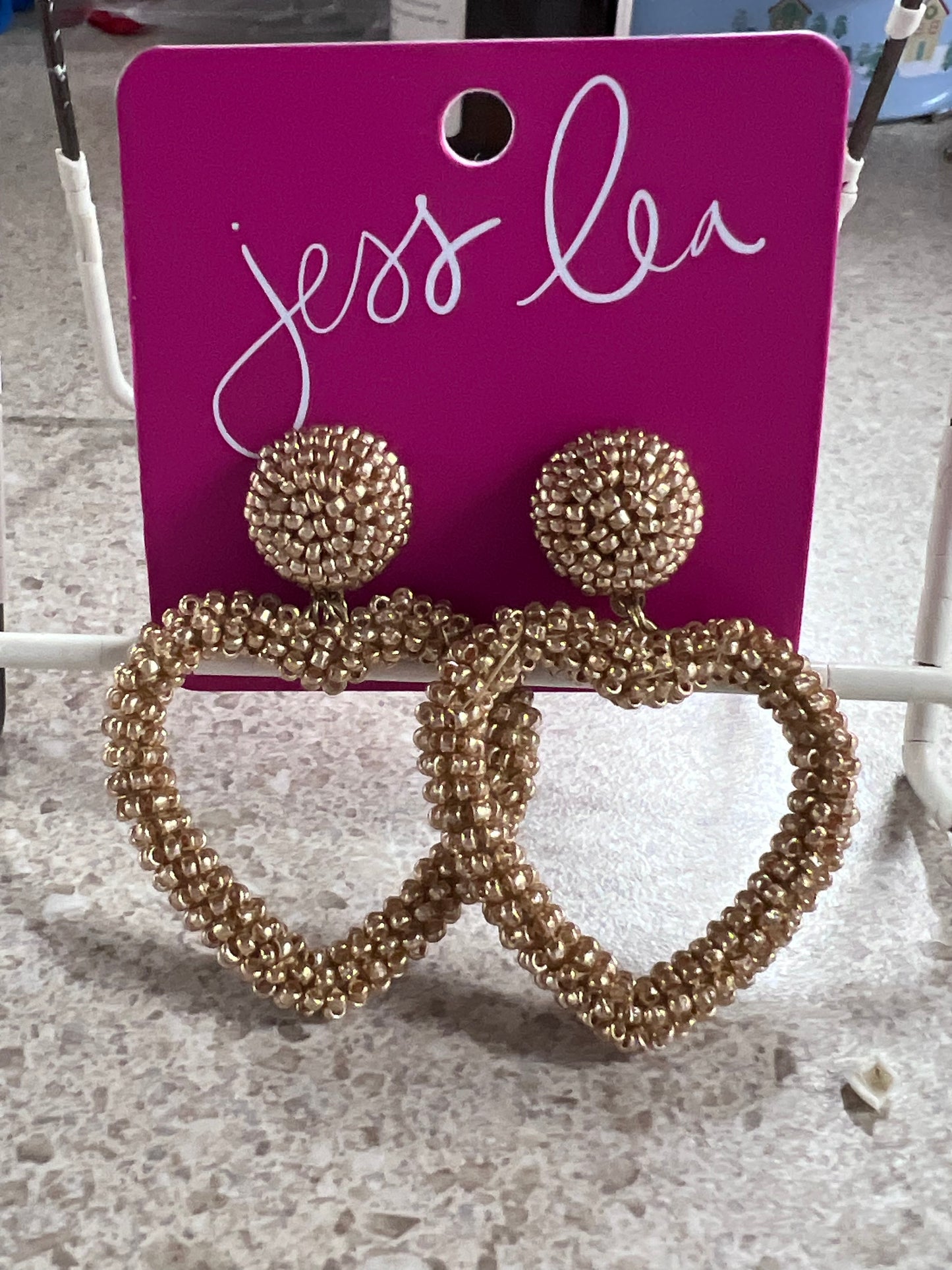 Gold Close To My Heart Beaded Earrings