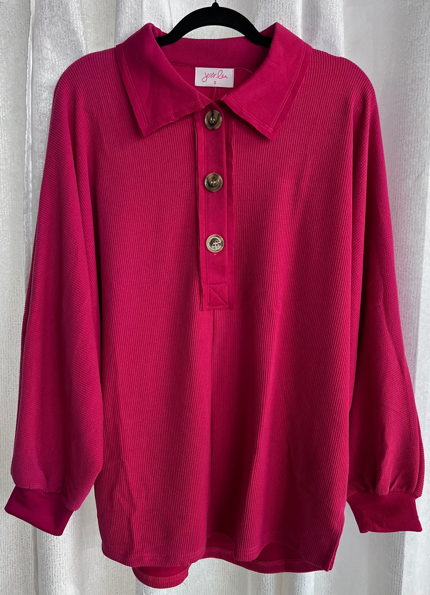 Hot Pink Teagan Texture Top
