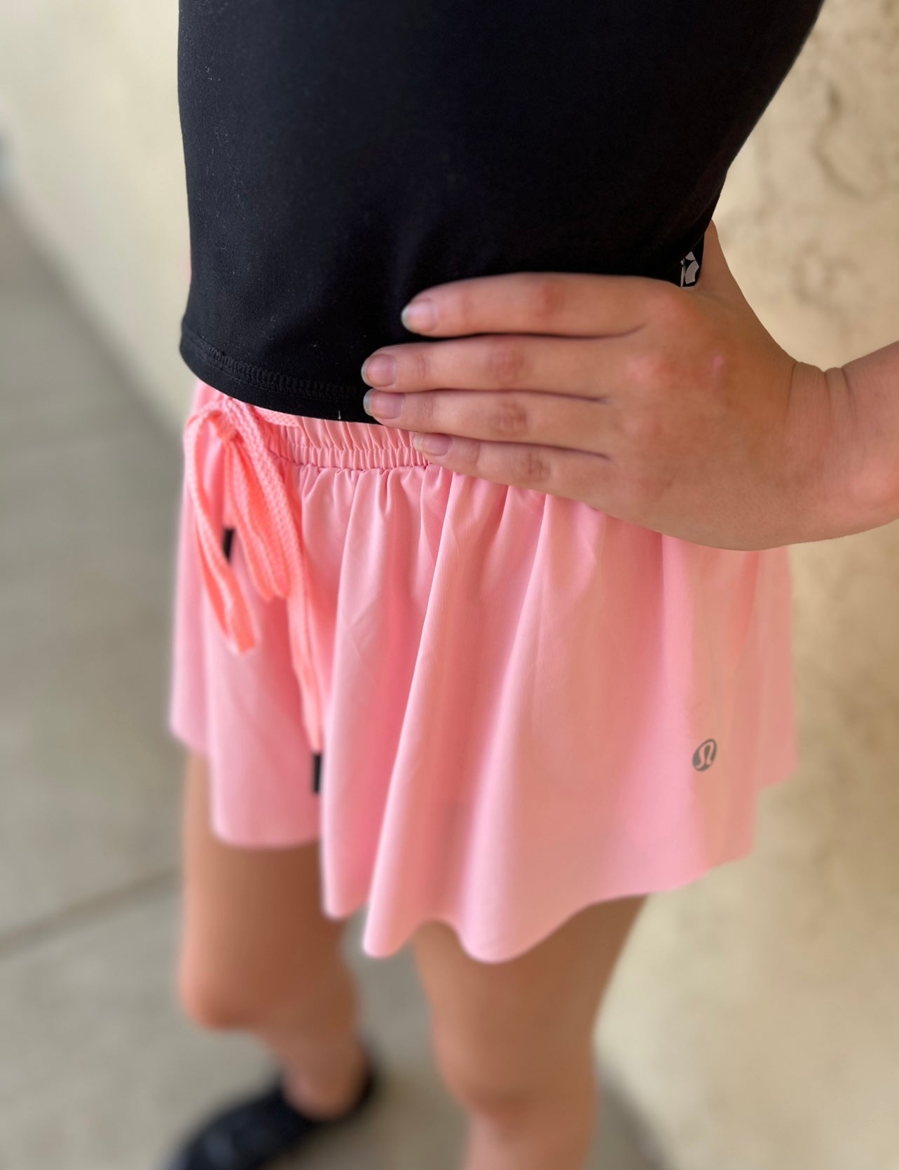 Pink Sporty Skirted Shorts