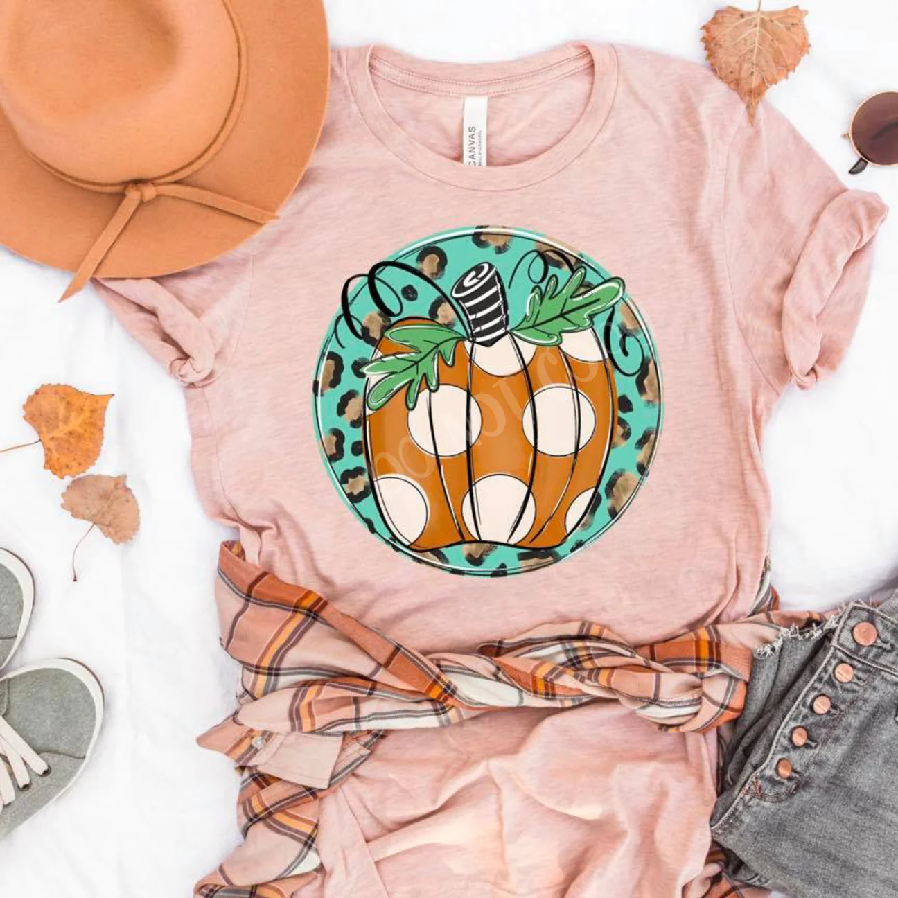 Pumpkin Polka Dot Tee