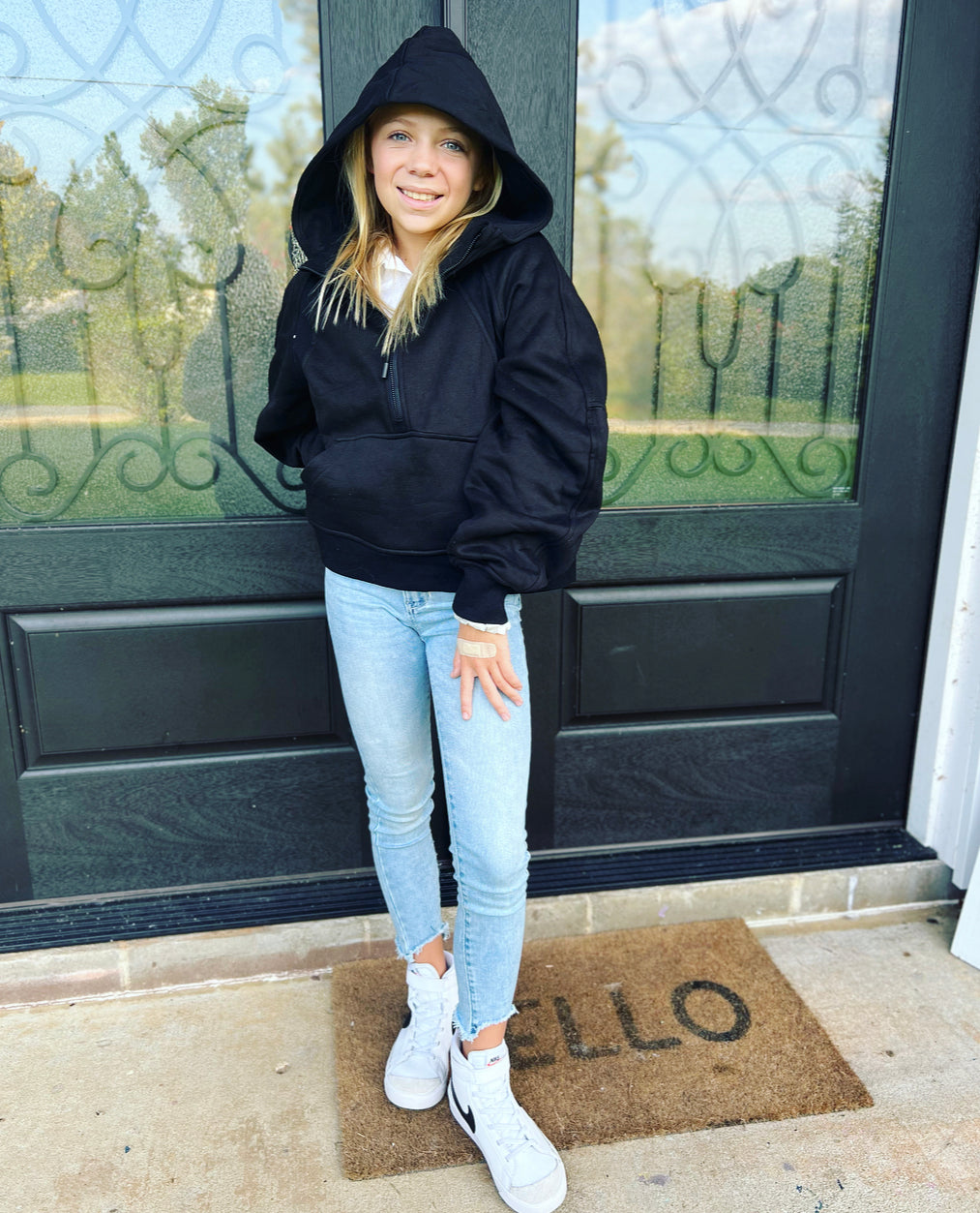 Black Scuba Zip Up Lu Dupes
