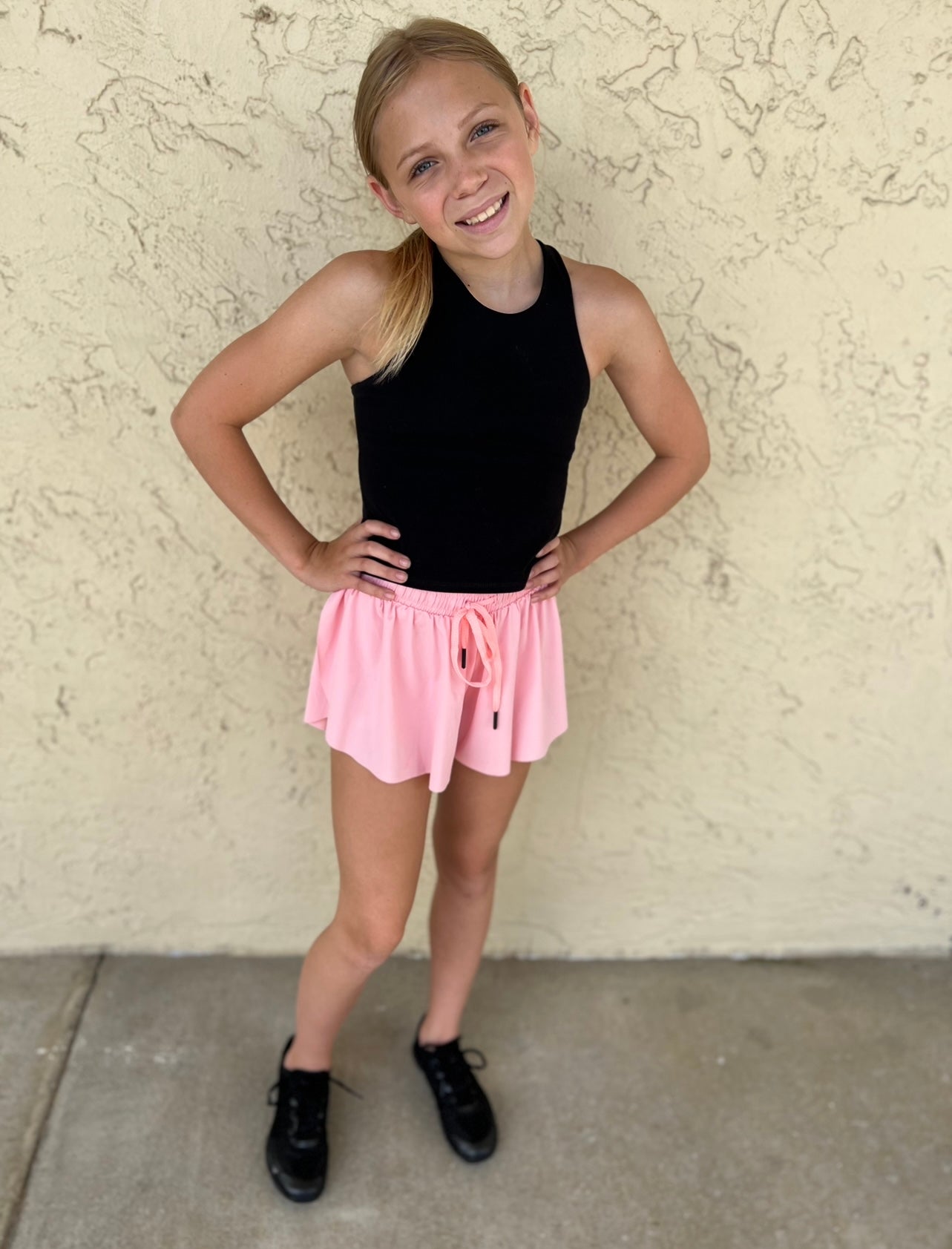 Pink Sporty Skirted Shorts