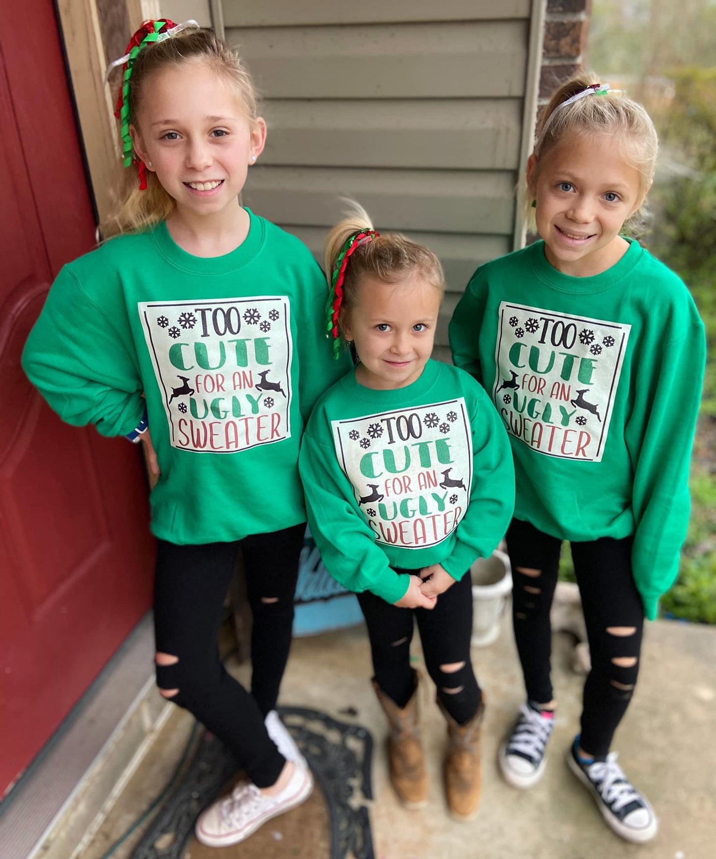 KIDS BLACK DISTRESSED LEGGINGS