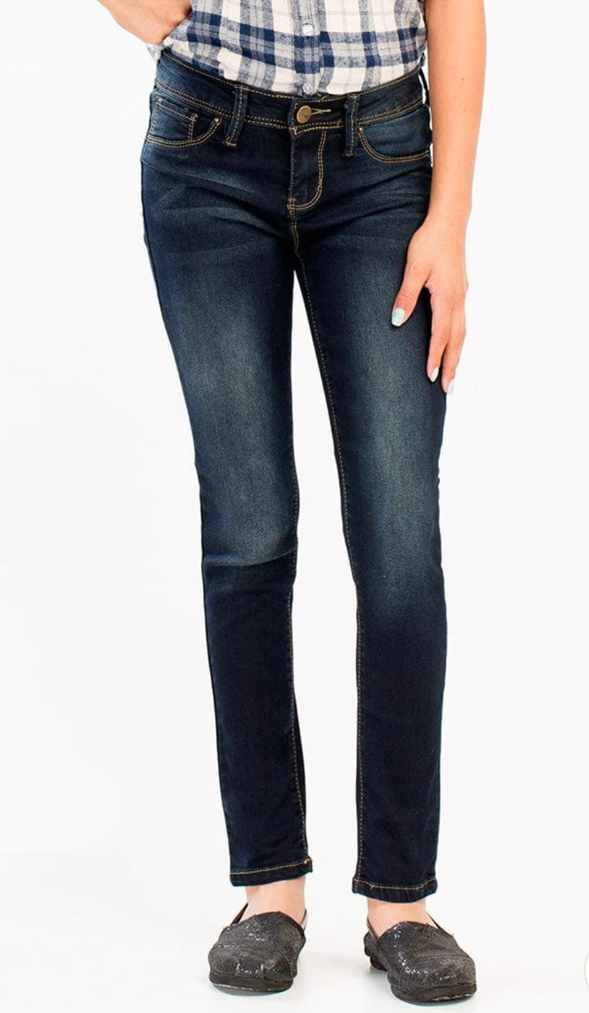 KIDS FAUX FRONT POCKET SKINNY JEAN — NWBLE S36