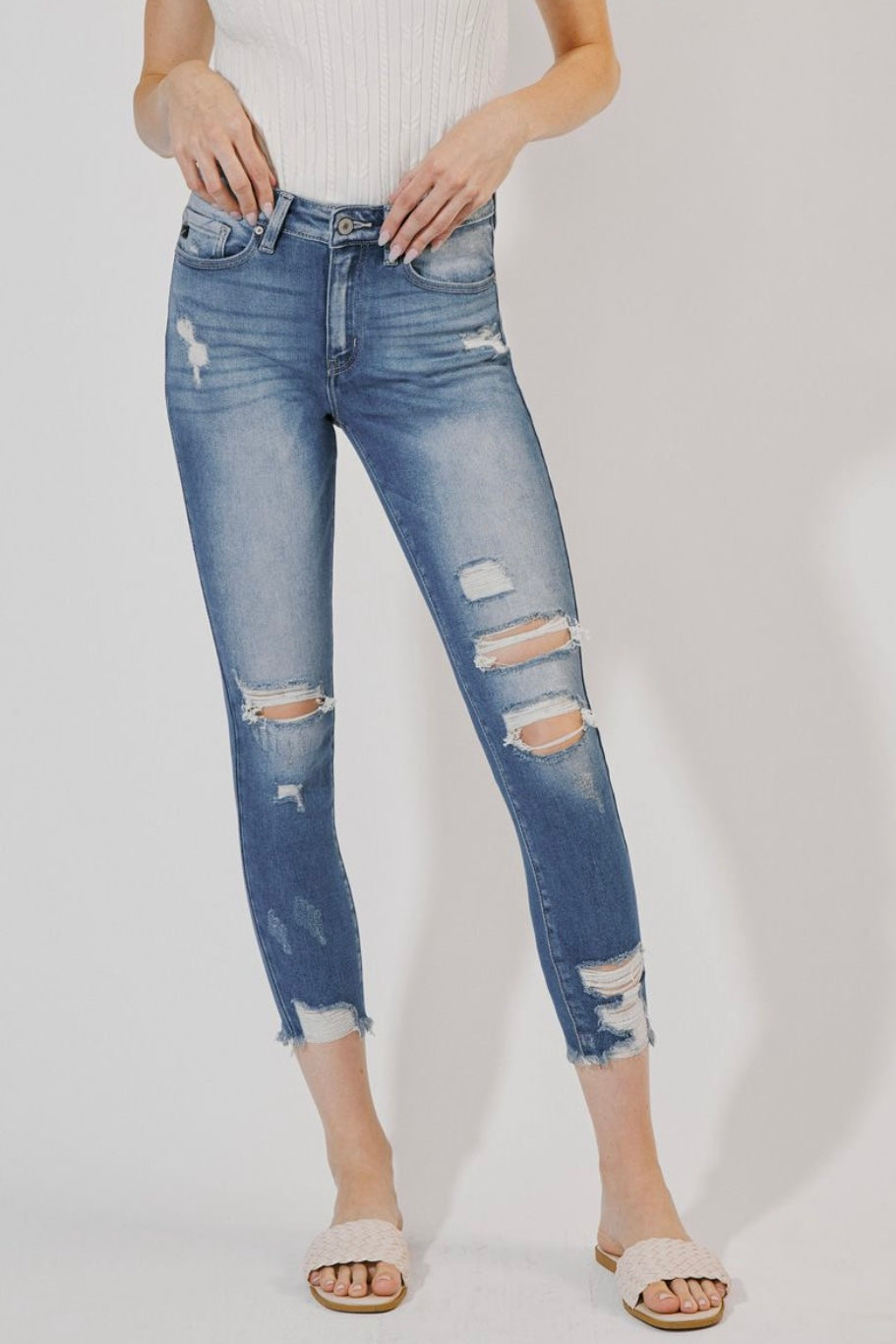 KANCAN High Rise R&B Ankle Skinny - KC9130M
