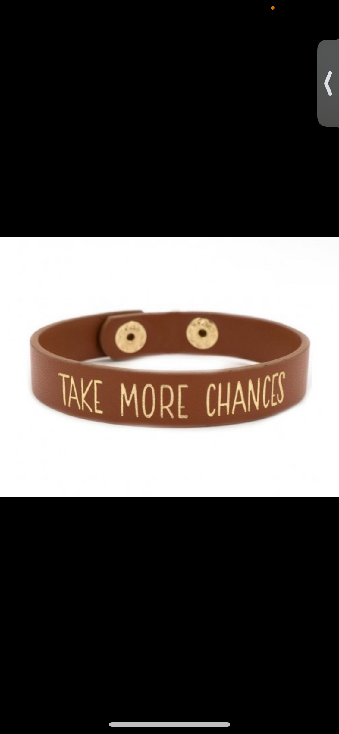 Leather Take More Chances bracelet