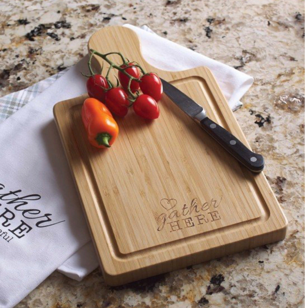 Gather Here Wood Cutting Board