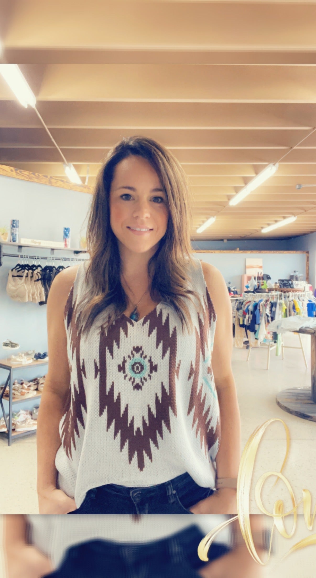 Aztec Knit Cami