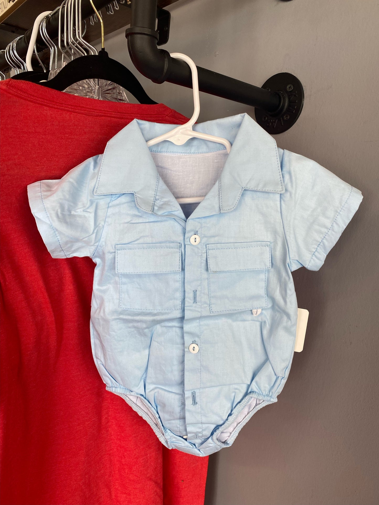 Boys Fishing Shirt Onsie