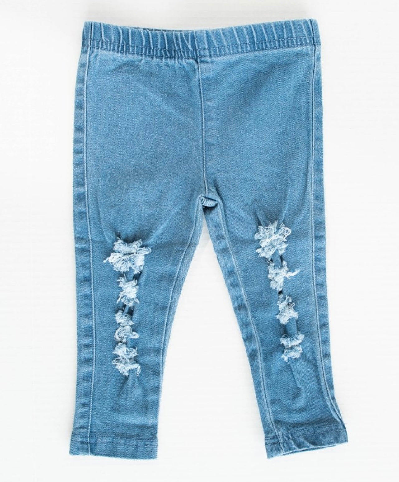 Roxie Slashed Jeggings - Light Denim
