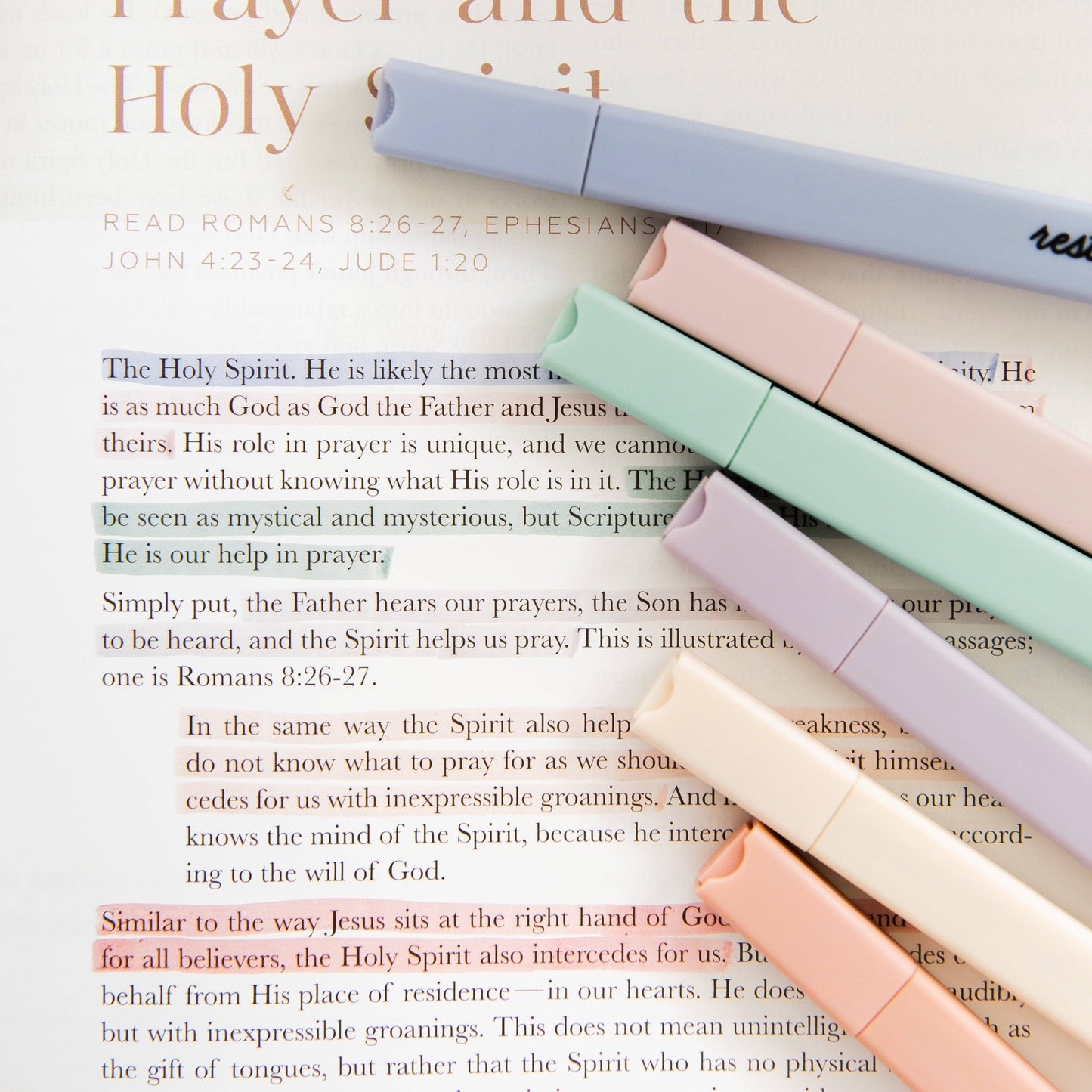 Muted Pastel Highlighter Set