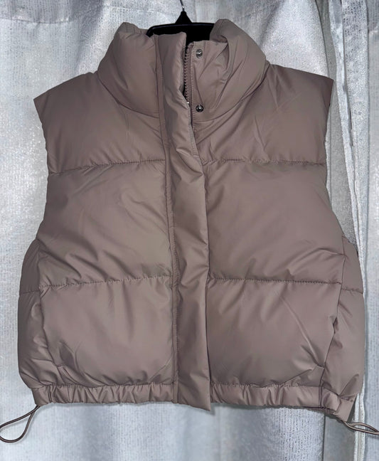 Taupe Puffer Vest