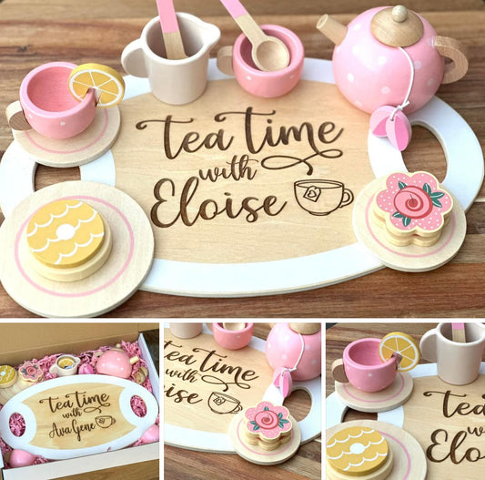 Girls Personalized Tea Time Set