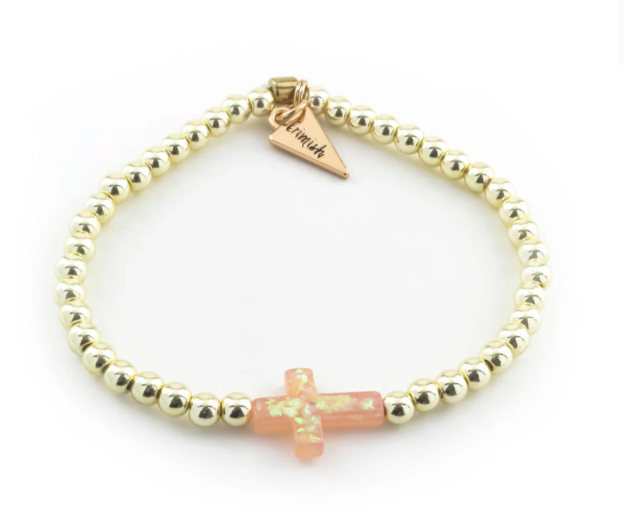 Asher Cross Bracelet Champagne