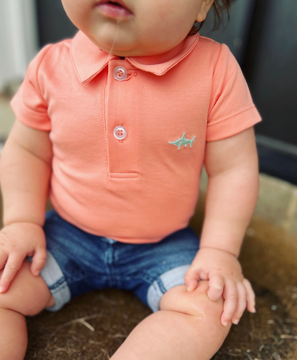 Coral Polo Onsie
