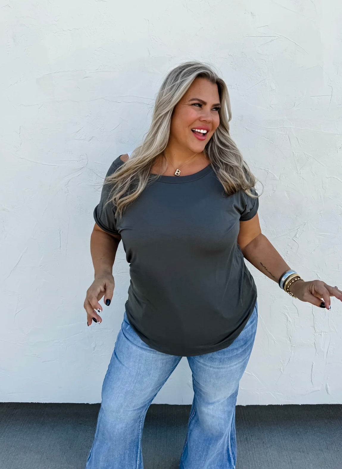 Charcoal Emmie Top