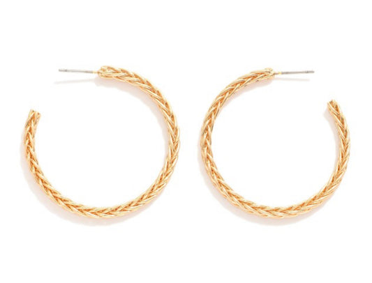 Braided Metal Hoop Earrings