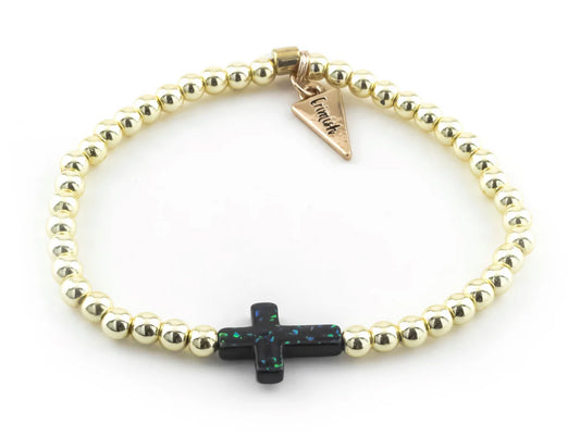 Asher Cross Bracelet Black