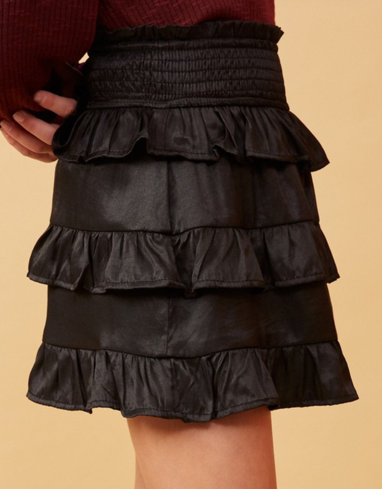Girls Shimmery Ruffle Skirt